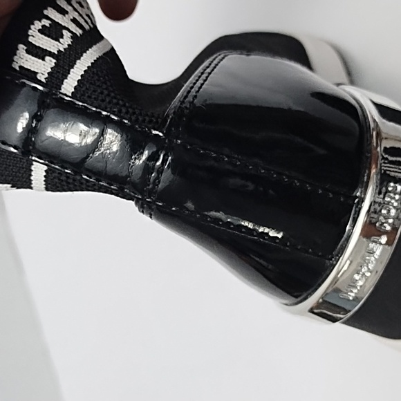 Michael Kors Skyler Stretch-Knit Sock Black/White Sneakers - Picture 8 of 11